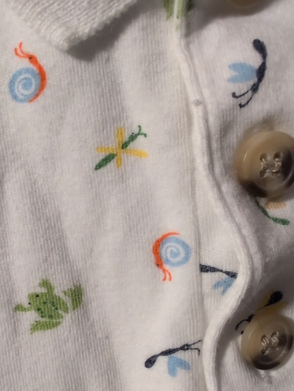 Vintage Great Guy Infant All Over Print Frog Insect Snail Cotton Polo Top - Picture 3 of 4